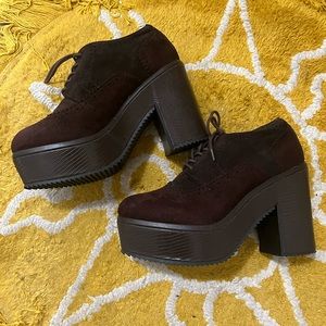 Brown platform oxfords 🖤🤎✨ SZ 8